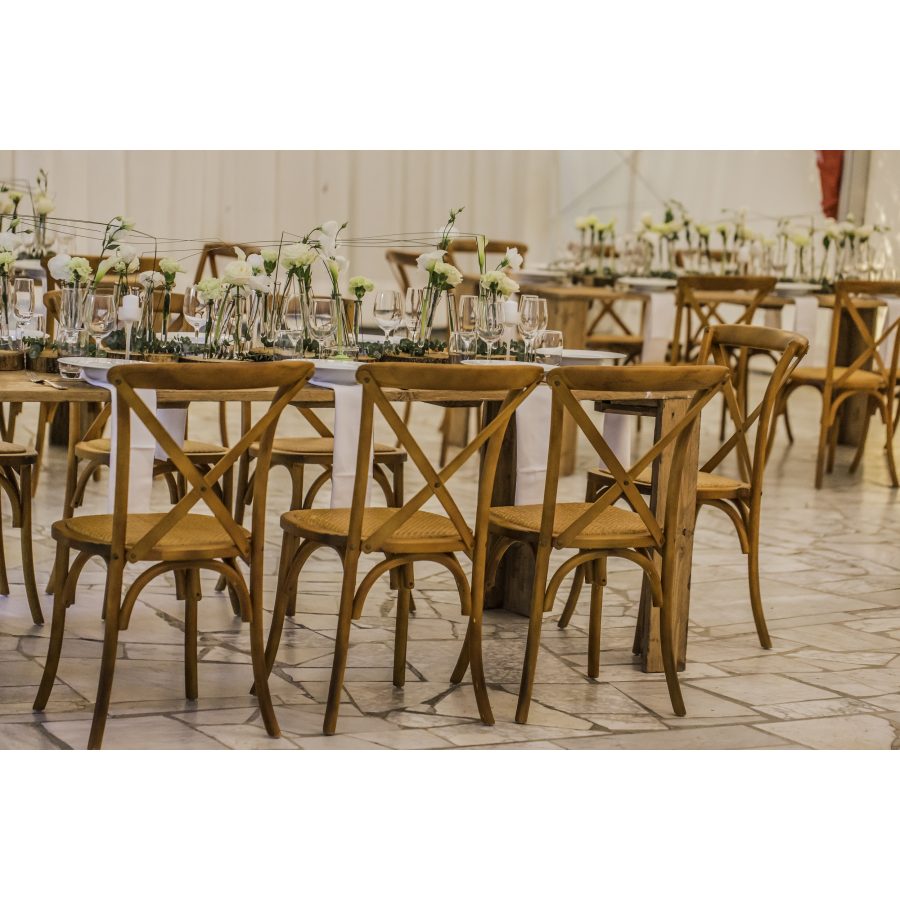 Table en bois champêtre 220*100 cm (6 à 8 pers) – Image 2