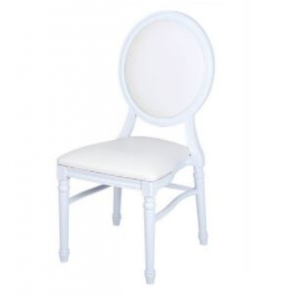 Chaise médaillon blanche