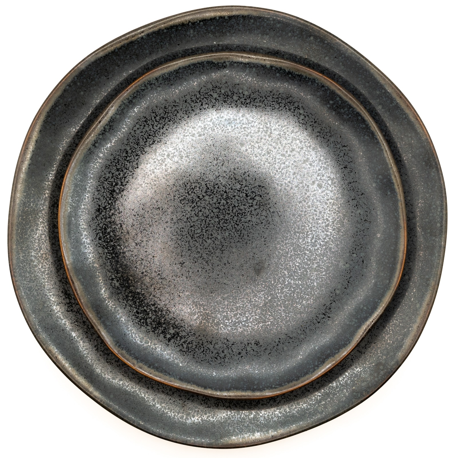 Petite assiette ronde noire